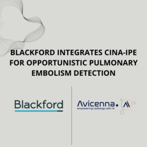 Blackford integrates CINA-iPE for OPPORTUNISTIC pulmonary embolism detection