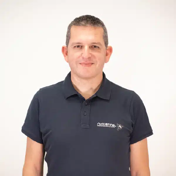 man in polo shirt, smiling