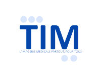 blue logo with letters tim