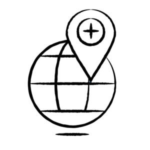 About us 3 simple globe with location marker